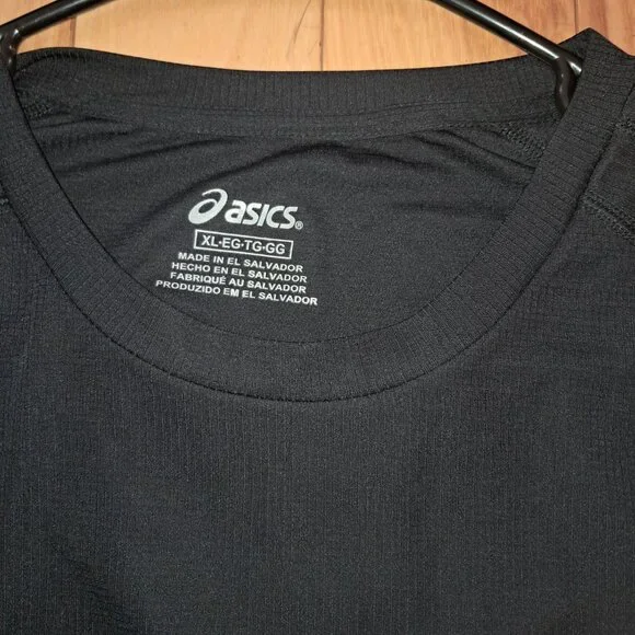 NWT Asics athletic crew black Men's XL - Picture 2 of 4